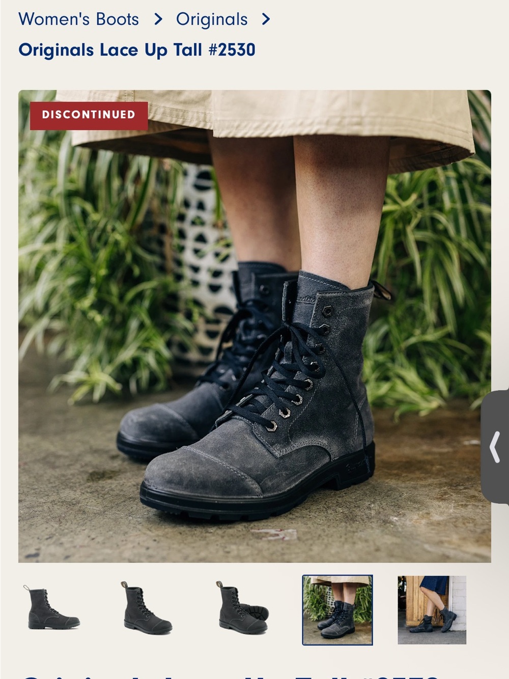 Blundstone Women's Originals Lace Up Tall Boots (discontinued style) - Picture 11 of 12